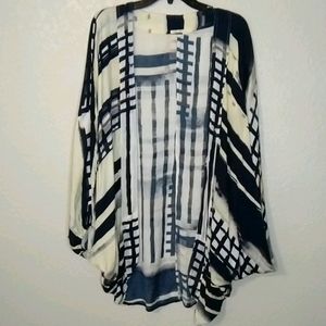 Anthropologie floreat abstract cocoon kimono